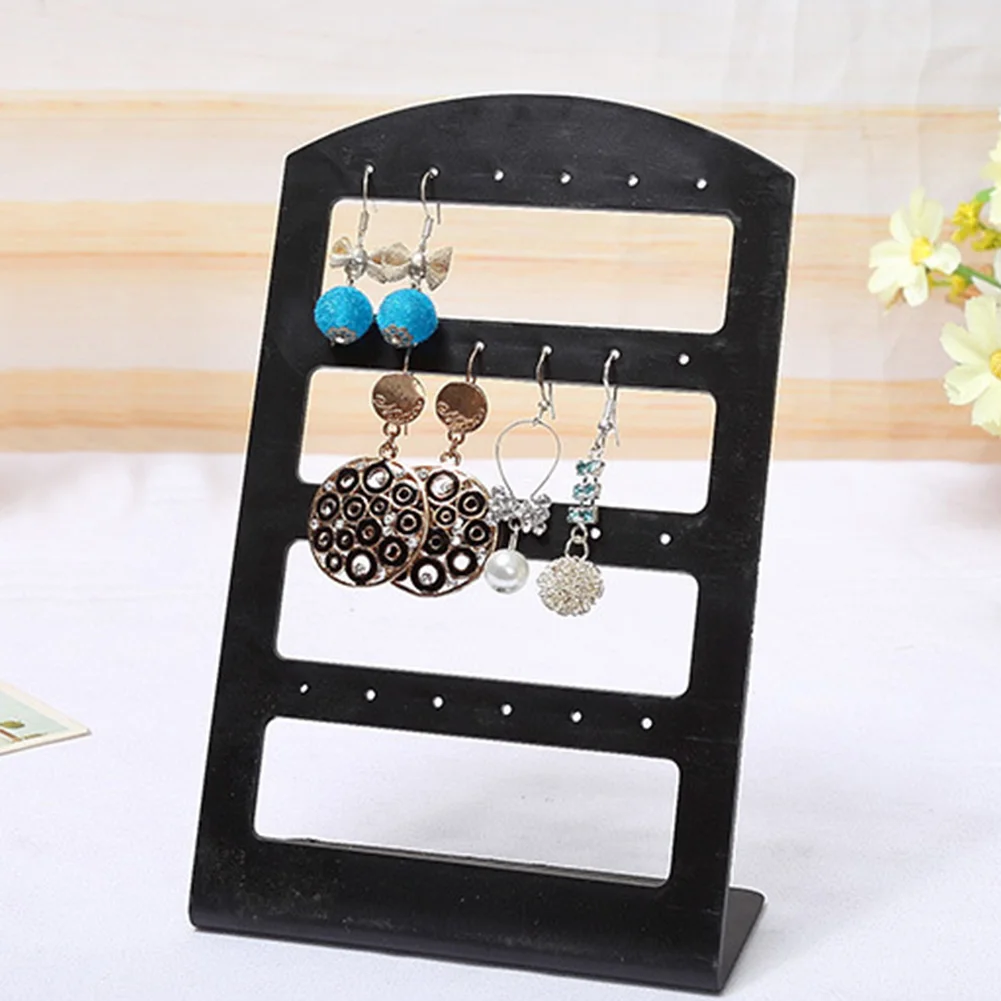 24Pairs/48 Holes Black Transparent Plastic Acrylic Display Rack Holder