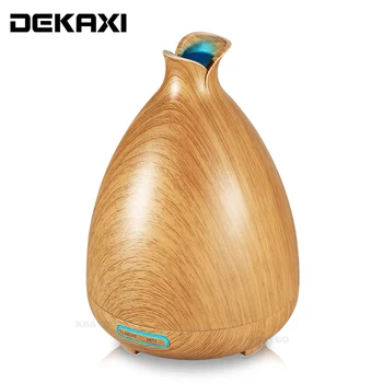 

DEKAXI mini Air Humidifier Essential Oil Diffuser Aroma Lamp Aromatherapy Electric Aroma Diffuser Mist Maker for Home-Wood