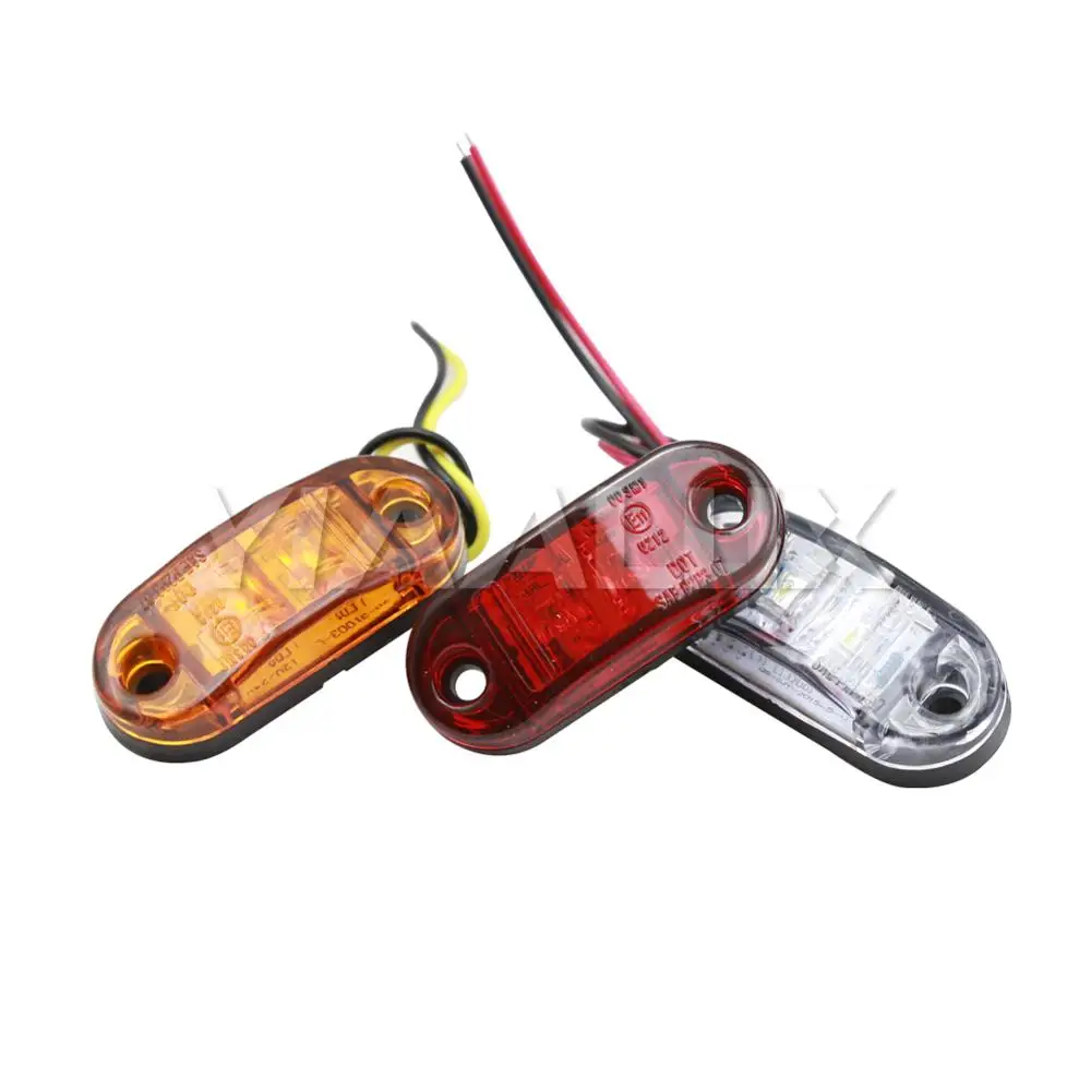 

LED Side Marker Blinker Light Brake Signal Lamp For Car Truck Trailers 12/24V White/Yellow/Red Waterproof ABS