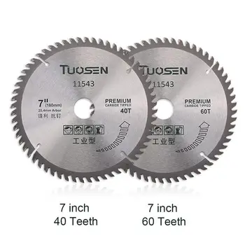 

7 Inch 40/60 Gear Circular Saw Blade Woodworking Carbide Circular Saw Blade Wood Cutting Machine For Electric Circular Saw Etc