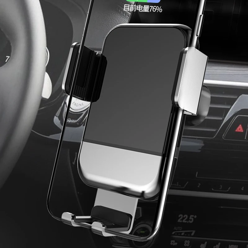 10W QI Gravity Car Air Vent Automatic Sensor Phone Holder Wireless