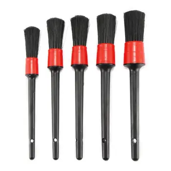 

5 Pcs Car Wash Maintenances Set Car Detailing Brush Wheels Dashboard Cleaning Natural Boar Auto Detail Products Accessories