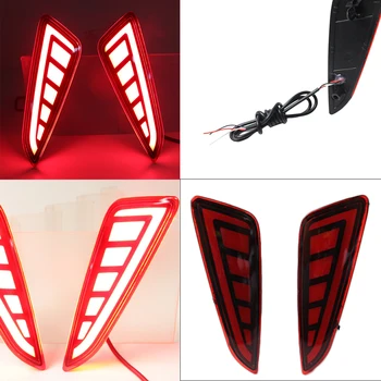 

2PCS Rear Bumper Lights LH+RH 7 shape Style Assembly Refit For Toyota CHR 2017 2018 Auto Car Accessories