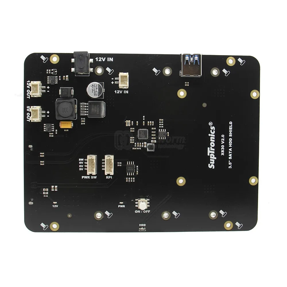 Raspberry Pi X830 V2.0 Плата расширения HDD с функцией безопасного отключения + адаптер