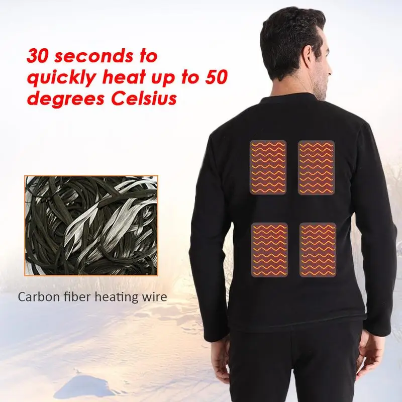 Мужская куртка, теплая одежда, термобелье, углеродное волокно, USB, умная куртка с электрическим подогревом, одежда для походов, лыжного спорта, Campping
