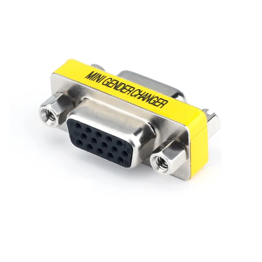 

VGA to VGA Converter Adapter 15 Pin Female to Female Gender Changer VGA Convertor Connector for Laptop Computer Projectors HDTV
