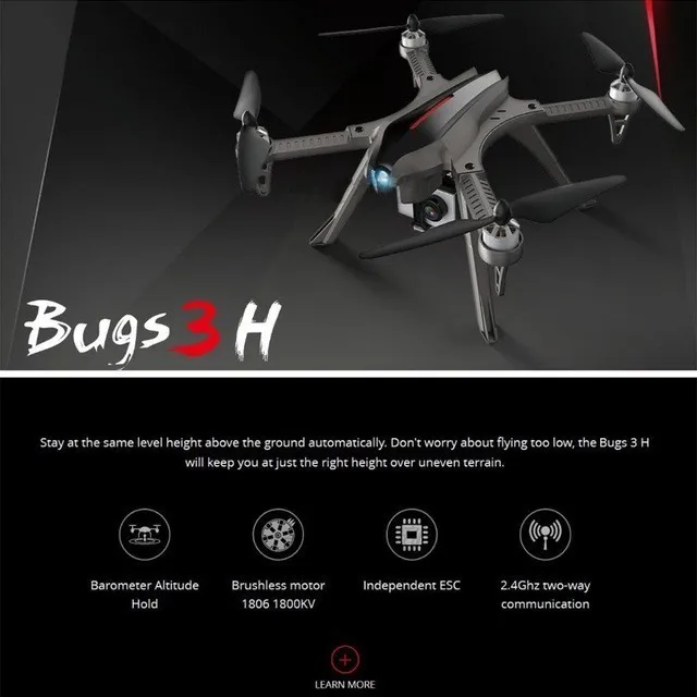 

MJX Bugs B3H RC Drone with Professional Camera C4000/C5000/C6000 Auto-Stabilized Mode Brushless Motor Independent ESC Quadcopter