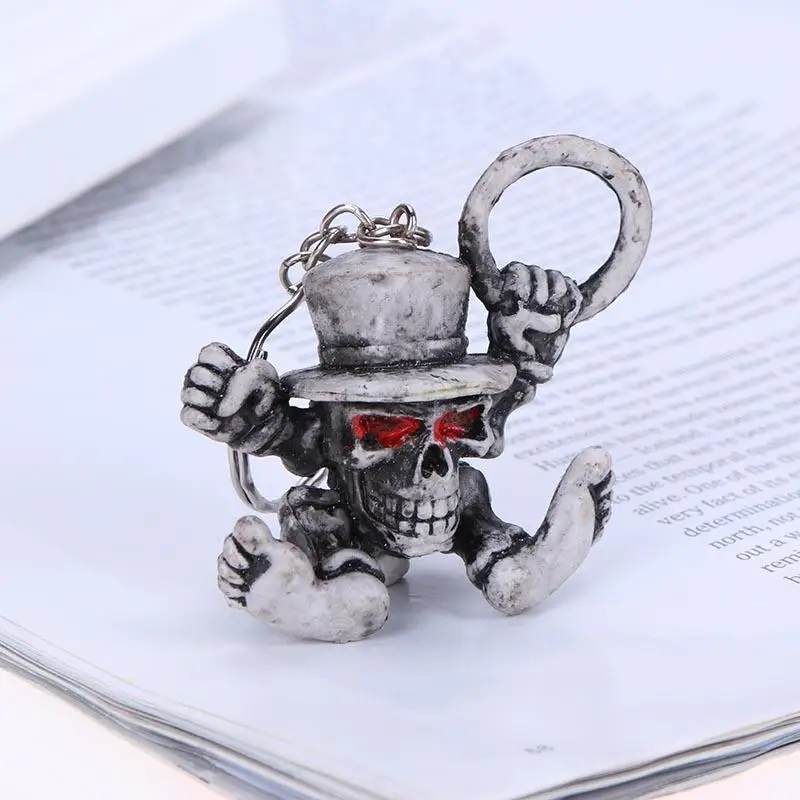 Металлический сплав Череп Призрак автомобильный брелок держатель ключей