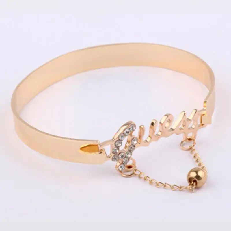 

Fashion Jewelry Love Exquisite Bracelet Accessory Rhinestone Decor Stylish Hand Chain Ring Drop Shipping for Girls Dailwearing