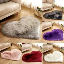 Креативный ковер в форме сердца, плюшевый меховой коврик, мат для столовой, гостиной, офиса, домашнего искусства, украшения для спальни