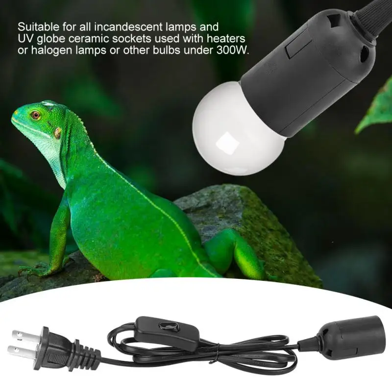 

E27 Ceramic Heat Ultraviolet Lamp Holder Reptile lizard tortoise heating bulb Adapter For Incubator Heating Lamp Set 110-240V
