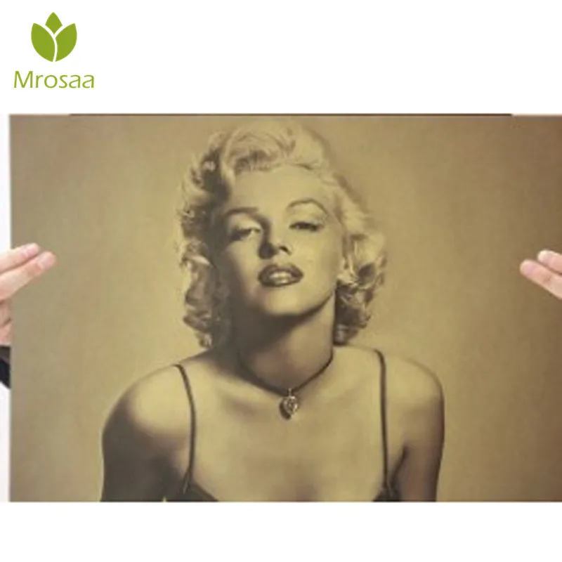 

Marilyn Monroe Poster Kraft Paper Wall Poster DIY Wall Art 21 inch X 14 inch Art wall pictures Painting No frame High quality