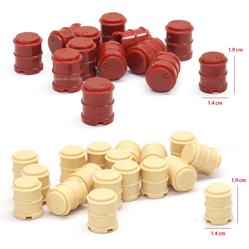Compatible With Legoinglys Building Blocks Oil Drum Components 2x2 Diy Assembly City Military Battlefield ww2 Series With Lepin