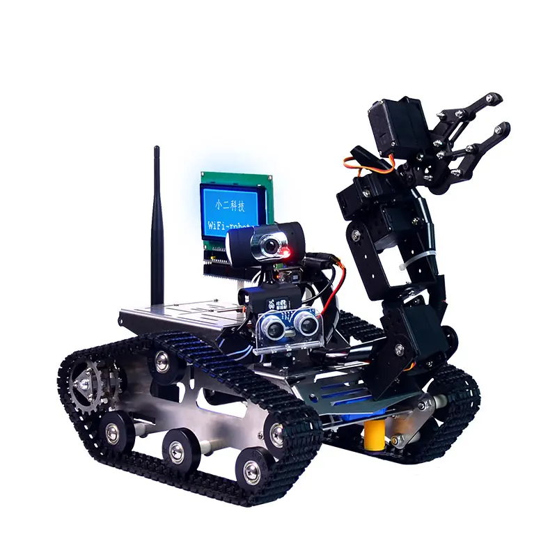 Xiao R DIY WiFi Video Control Smart Robot Tank Car with Display Screen for Arduino 2560 Xiao R DIY WiFi Video Control Smart Robot Tank Car with Display Screen for Arduino 2560
