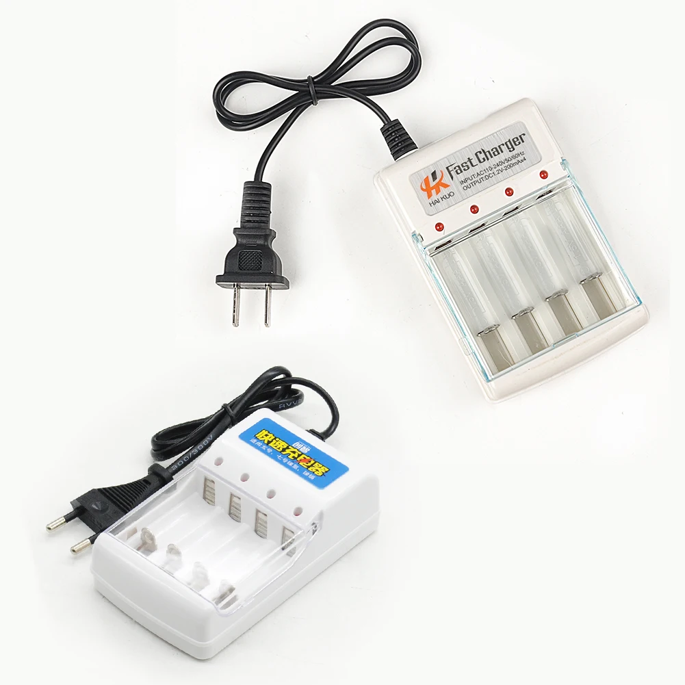 

Hot Sale 3V Universal Smart Charger 4-Slot AA/AAA Rechargeable Battery Charger Adapter USB Plug &
