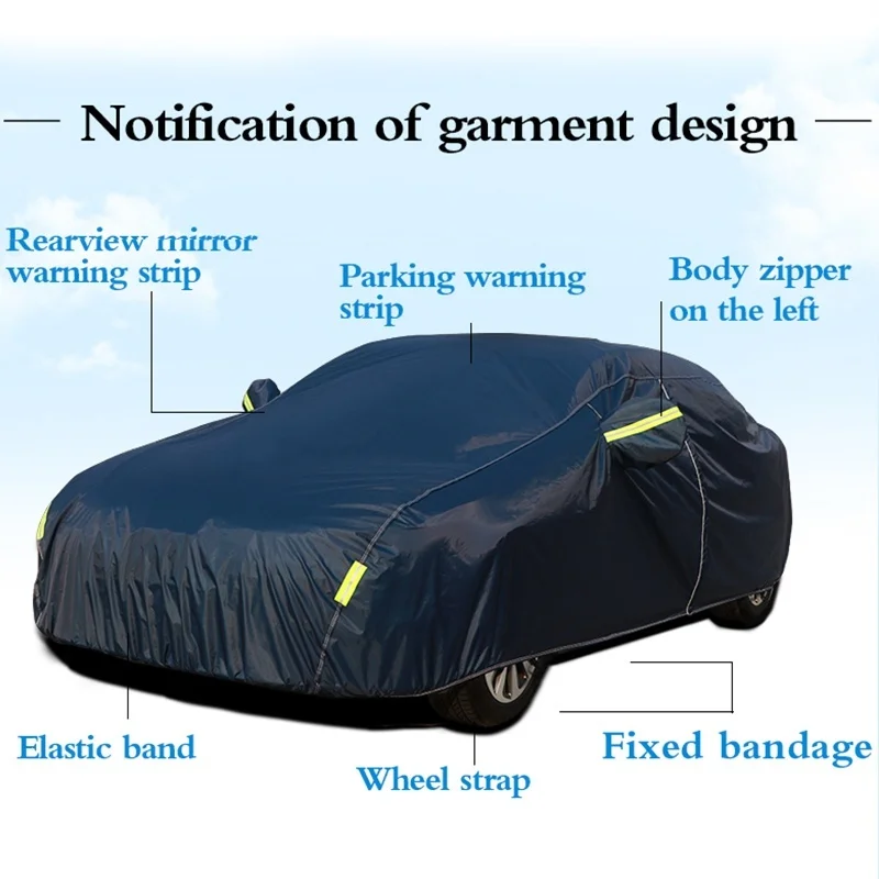 8 размеров, автомобильные Чехлы, водонепроницаемые, полное покрытие автомобиля, водонепроницаемые, ветрозащитные, пылезащитные, анти-УФ покрытие для седана/внедорожника, автомобиля