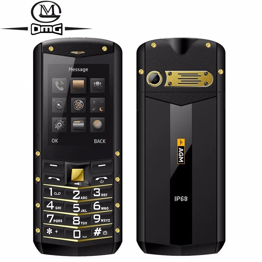 Скидка AGM M2 русская клавиатура телефон IP68 Водонепроницаемый Ударопрочный сотовый телефон Dual SIM FM фонарик 1970 мАч мобильный телефон