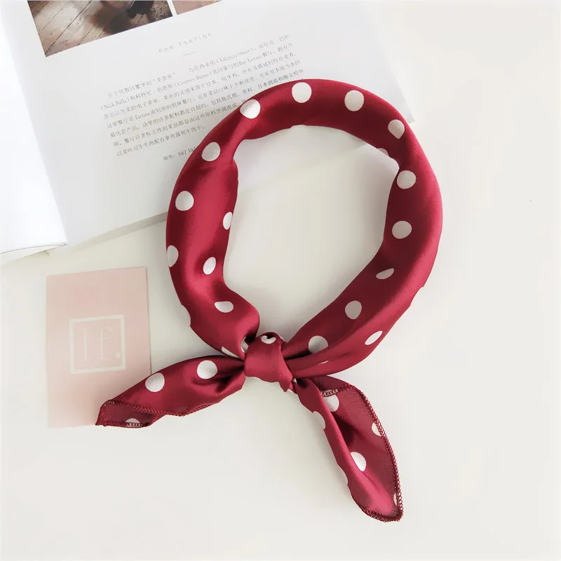 Fashion Women Square Silk Head Neck Feel Satin Scarf Print Skinny Retro Hair Tie Band Small Square Scarf Headband 50*50cm Fashion Women Square Silk Head Neck Feel Satin Scarf Print Skinny Retro Hair Tie Band Small Square Scarf Headband 50*50cm