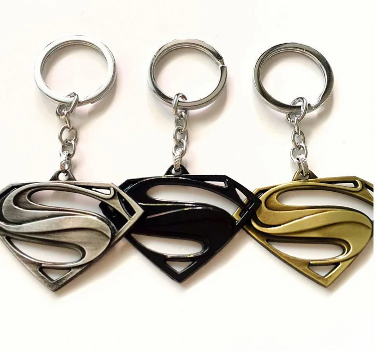 

car styling Fashion 3D Auto Metal Avengers Superman logo car Keychain Key chain Key ring For BMW Audi Benz Porsche Ferrari