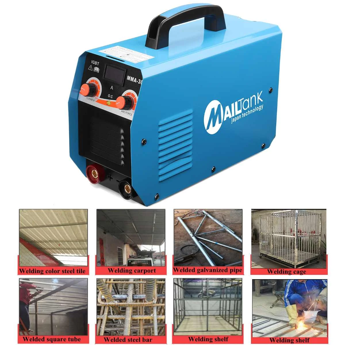 

220V Portable MMA-300 Electric Welding Machine Semi Automatic Welder Inverter TIG LED Display 12CH Soldering Tool