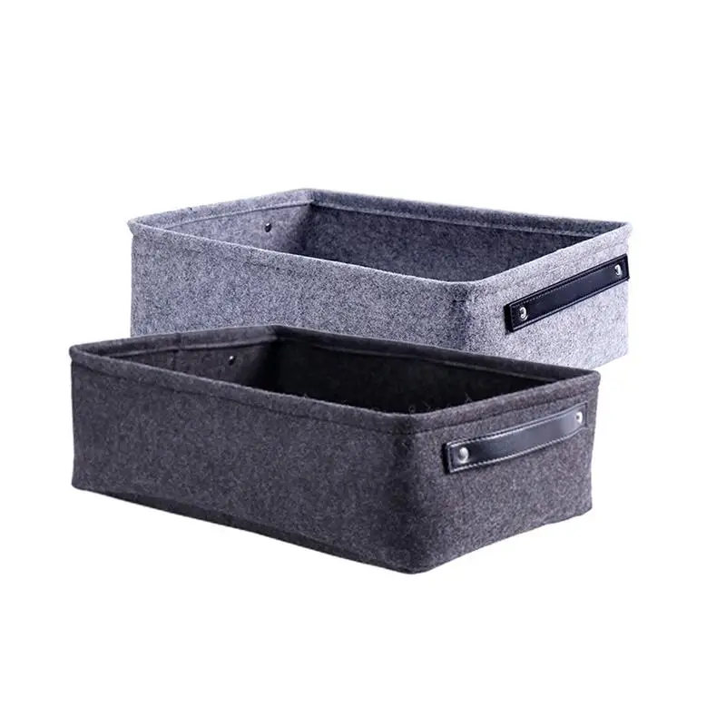 

Felt Storage Basket Sitting Room Tea Table Storage Basket Cloth Art Felt Storage Box Bedroom Underwear Socks Storage