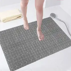 Коврик для ванной комнаты, массажный коврик для ног, нескользящий квадратный коврик для ванной с присосками, аксессуары для ванной комнаты