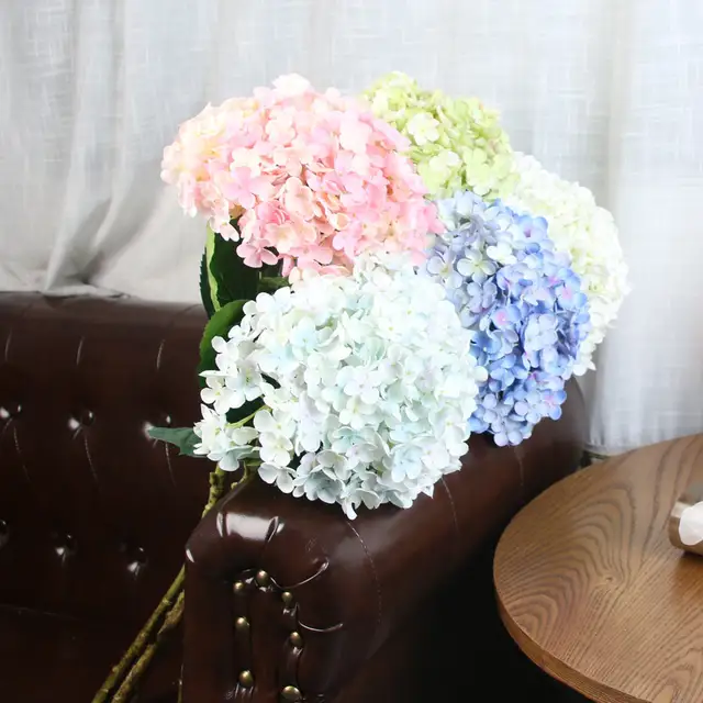 Big Size Silk Artificial Flowers Hydrangeas Bridesmaid Bridal