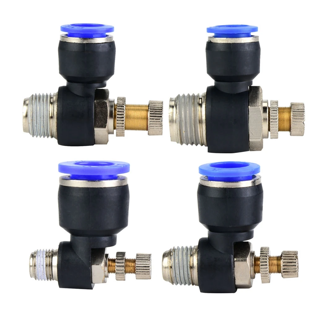 2 шт. трубка регулятор скорости потока воздуха Труба Пневматический фитинг регулятор клапан