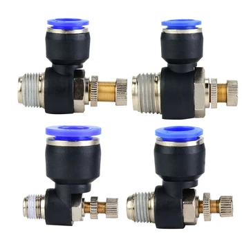 

2pcs Tube Air Flow Speed Controller Pipe Pneumatic Fitting Regulator Valve Wholesale