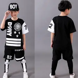 Songyuexia Черный Дети взрослых хип одежда для хип-хопа cosutmes наряды обувь для мальчиков девочек современные Джаз костюмы бальных Вечерние