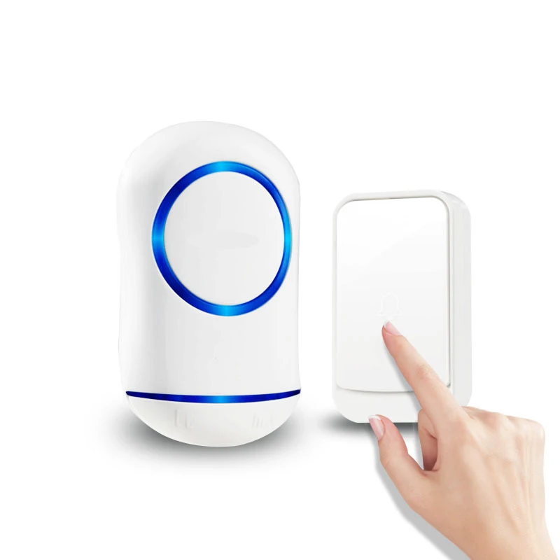 

EU/US Plug Remote Control Wireless Doorbell Waterproof 433MHZ Smart Door Bell Chime Battery 1 Button 1 Receiver