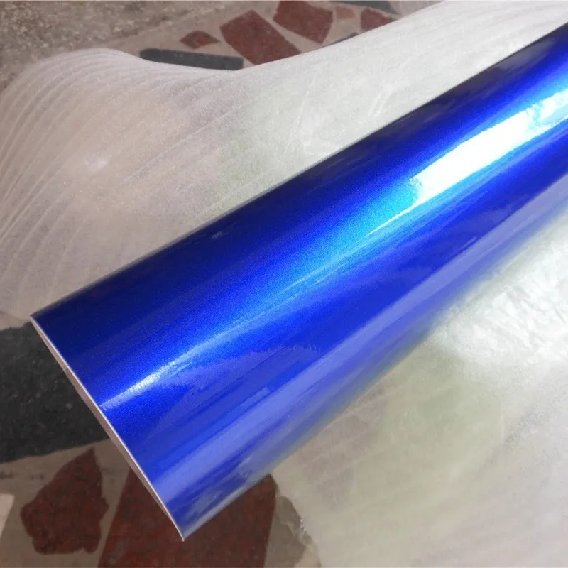 Ультраглянцевая синяя виниловая пленка с металлическим блеском наклейка на