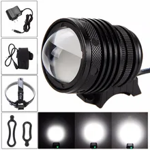 Черный 2000Lm XML-T6 светодиодный перезаряжаемый Головной фонарь Передняя велосипедная фара