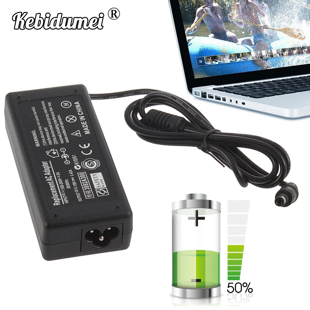

Kebidumei New Notebook Computer Replacements Laptop Adapter 19V 3.42A 90W For Toshiba Laptop Notebook 5.5mmx2.5mm Replacement
