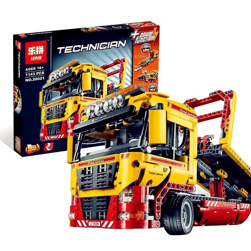 

Lepin Technic Series 1143pcs Building Blocks toys for Childrens Flatbed Truck Bricks toy gifts Compatible Legoe Technic 8109