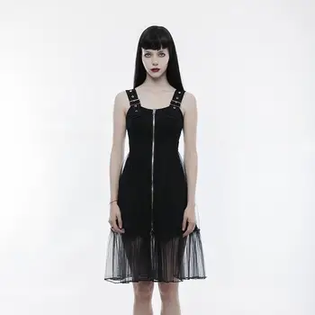 

Punk Rave Women's Handsome Mesh Mosaic Multi-level Zipper Dress OPQ-263