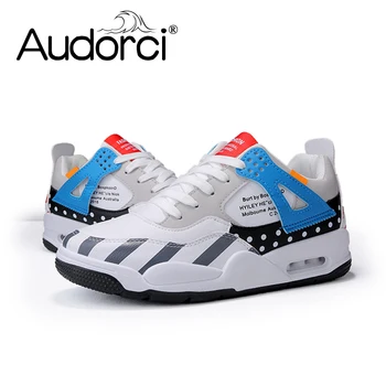 

Audorci 2019 Spring Men Fashion Brand Casual Shoes Man Platform Flats Shoe Male Comfortable Breathable Sneakers Size 39-44