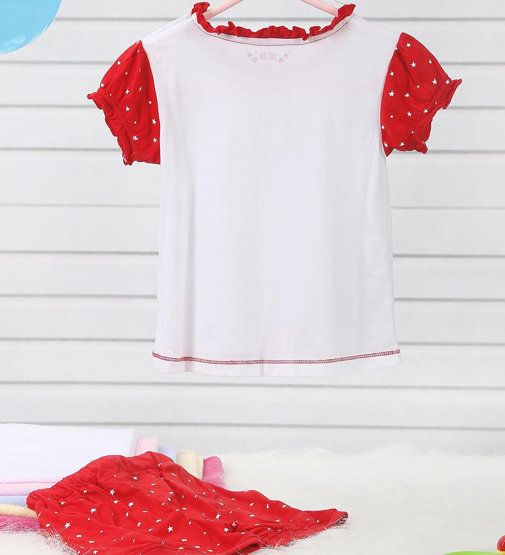 LeJin/комплект одежды для маленьких девочек; комплект одежды для малышей; милые шорты; летняя одежда с короткими рукавами; хлопок; вязаный