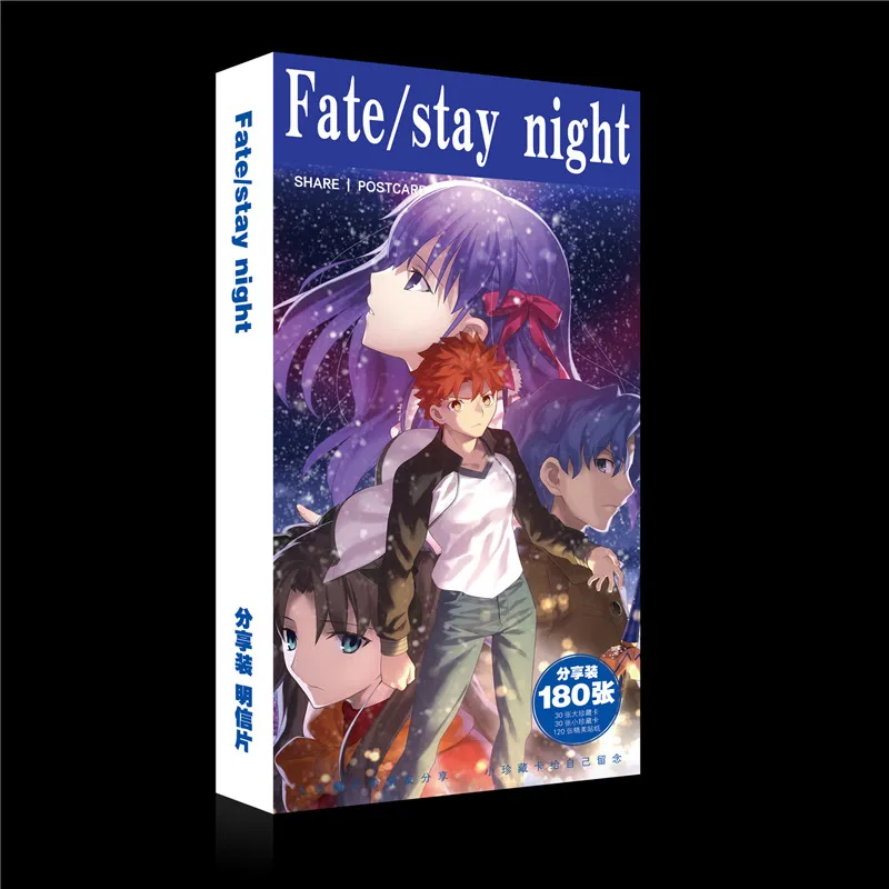 180 шт./компл. аниме Fate Stay Night открытка игрушка Zero поздравительная для волшебных
