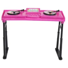 かわいいプラスチックミニチュア音楽 DJ コンソールおもちゃ人形ミニチュア置物の家の装飾工芸品の装飾品子供のギフト(China)