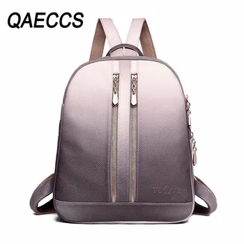 

2019 Luxury Backpacks Women Designer Female Leather Backpacks Mochila Feminina Ladies Bagpack Preppy Style Solid Back Pack Girls