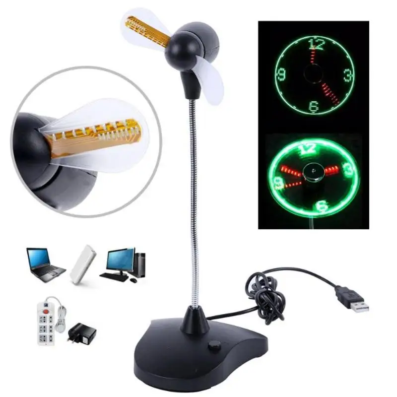 Buy USB Fan Adjustable USB Mini Flexible Time LED