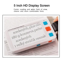 Портативная электронная визуальная Лупа Ручной HD считыватель низкого видения 4~ 32X Увеличение