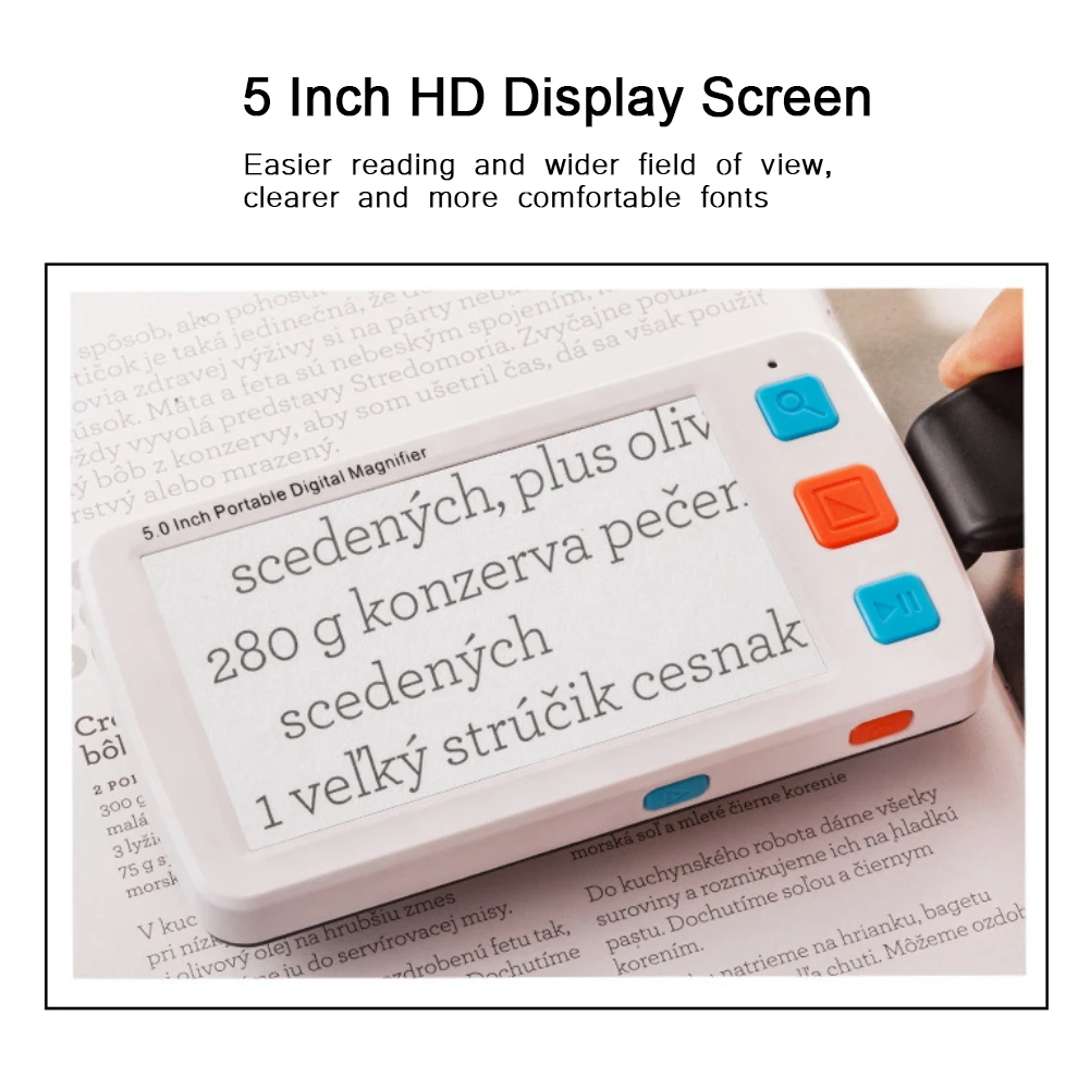 

Portable Electronic Visual Aid Magnifier Handheld HD Low Vision Reader 4~32X Magnification