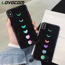 LOVECOM láser Eclipse de luna teléfono casos para iPhone 11 Pro Max XR XS Max 6 6S 7 7 Plus X de IMD cubierta del teléfono regalos