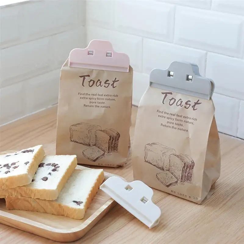 

10pcs Food Sealing Clips Portable Plastic Sealed Clips Food Sealer Sealing Clamp For Plastic Bag Food Snacks Kitchen Candies