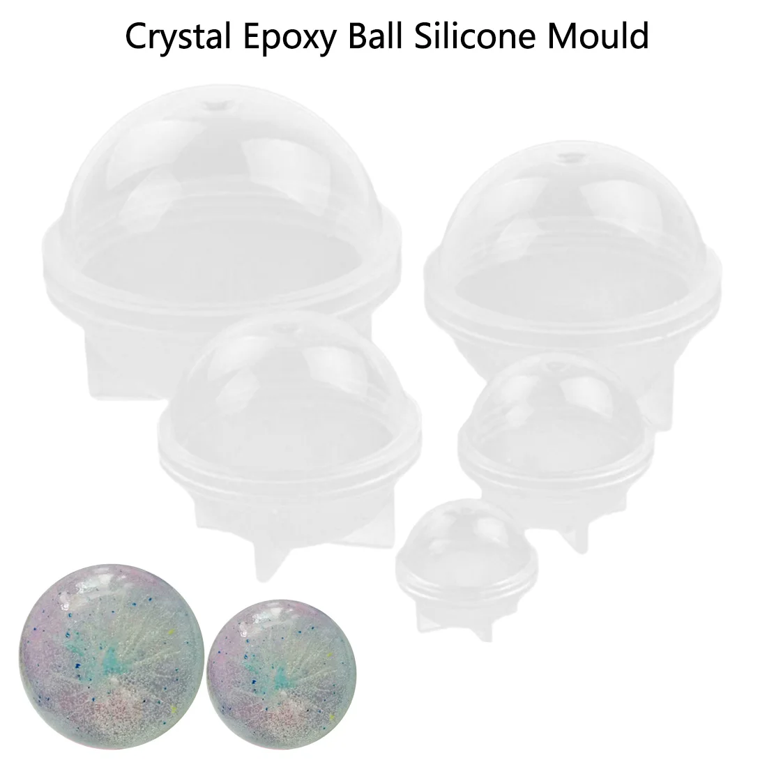 

DIY Balls Silicone Mold Jewelry Making 20/30/40/50/60mm Stereo Spherical Resin Decoration Crafts resin mold for jewelry