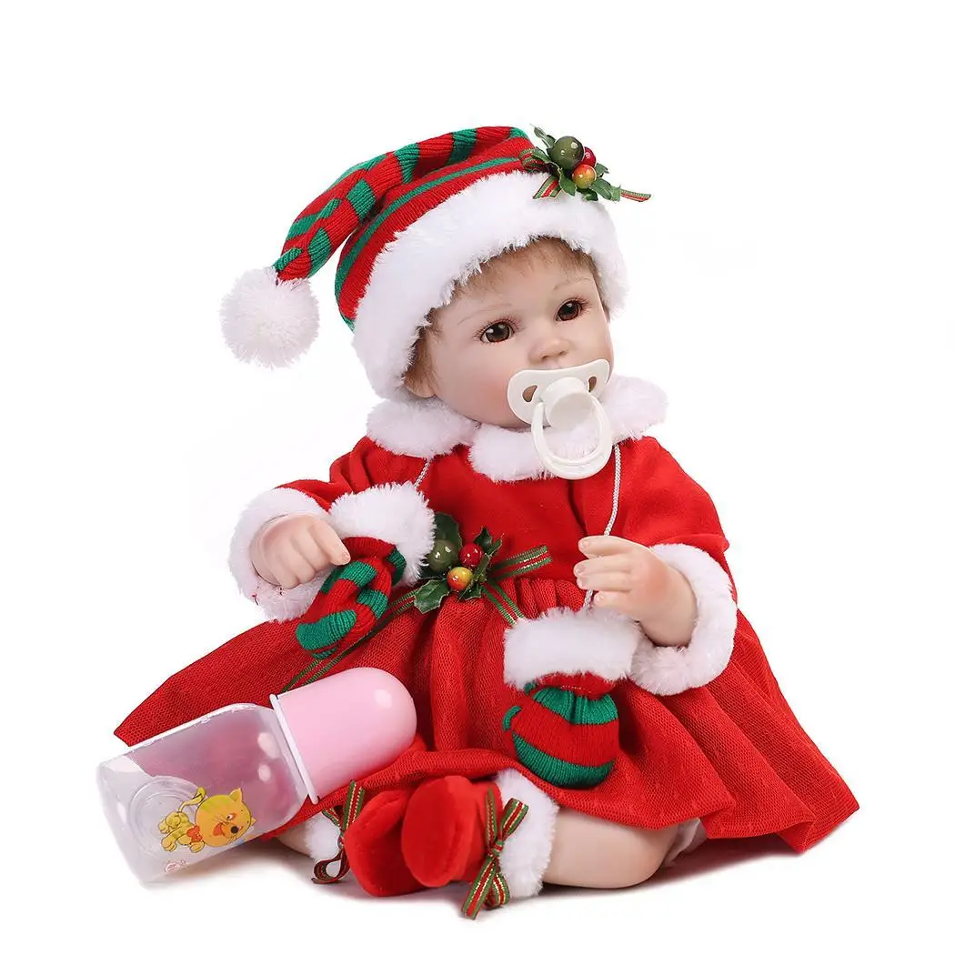

Kids Soft Silicone Realistic With Clothes Reborn 2-4Years Opened Eyes Baby Doll Collectibles, Gift, Playmate