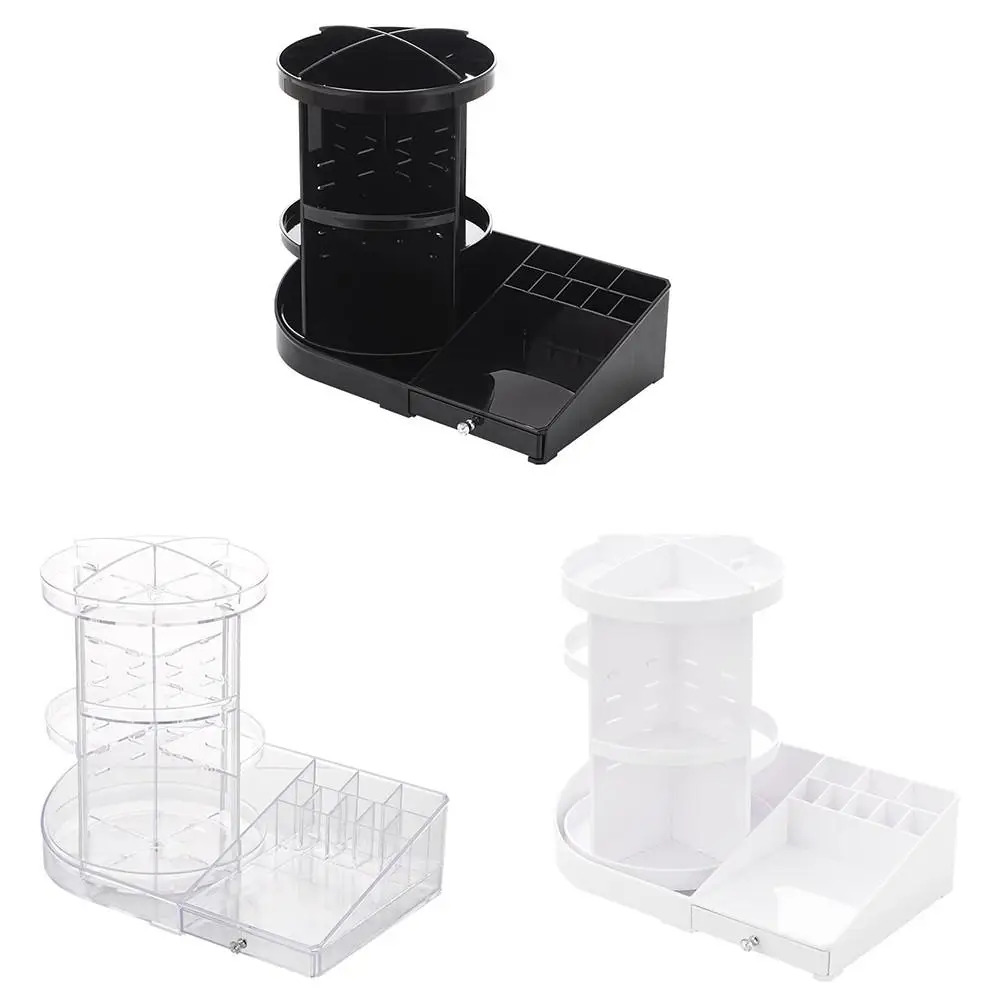 

360 Degree Rotation Adjustable Makeup storage Box Large Capacity Makeup Holder Rack for Toner Cream Makeup Brush Lipstick