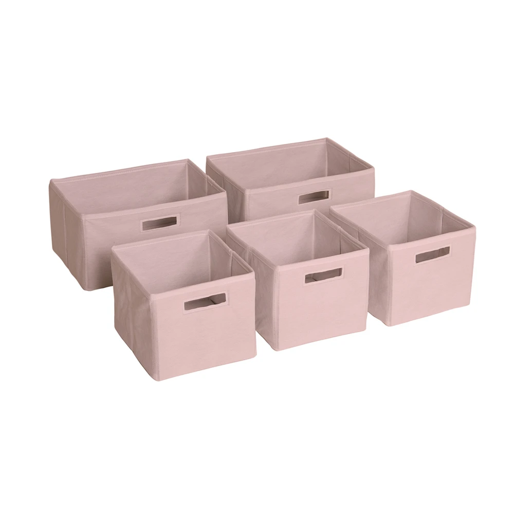 GuideCraft Pink Storage Bins Set of 5in Living Room from
